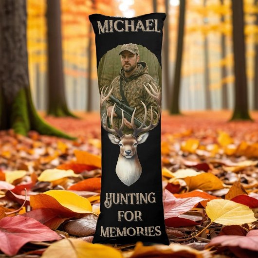 Rustic Hunter Deer Antler Memories Photo Lichaamskussen