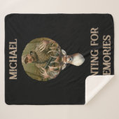 Rustic Hunter Deer Antler Memories Photo Sherpa Deken (Voorkant (horizontaal))