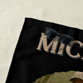 Rustic Hunter Deer Antler Outdoors Man Photo Strandlaken (In situ)