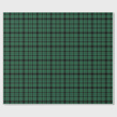 Rustic Hunter Green en Black Pset Pattern Cadeaupapier (Vlak)