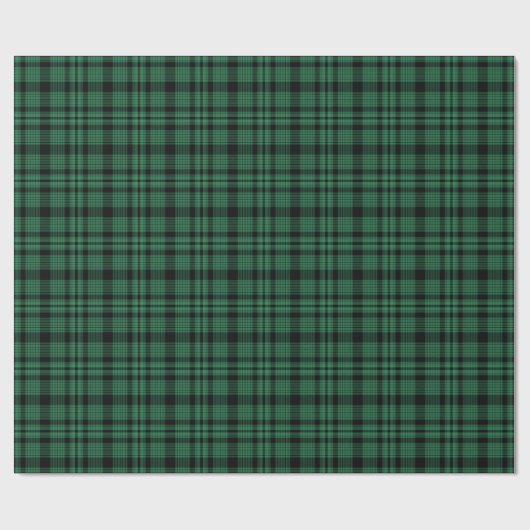 Rustic Hunter Green en Black Pset Pattern Cadeaupapier (Vlak)