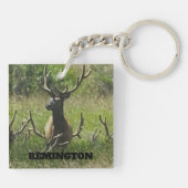 Rustic Hunting Wildlife Elk Deer Sleutelhanger (Achterkant)