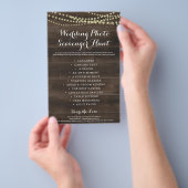 Rustic huwelijksfoto's speurtocht I spy spel Flyer (Hand)