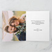 Rustic huwelijkskerstbruiloft Dank je Bedankkaart (Binnen)