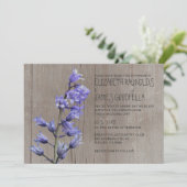 Rustic Hyacinth Wedding Invitations Kaart (Staand voorkant)