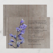 Rustic Hyacinth Wedding Invitations Kaart (Voorkant / Achterkant)