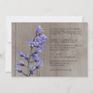 Rustic Hyacinth Wedding Invitations Kaart