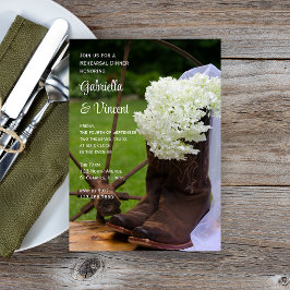 Rustic Hydrangea Boots Westerne repetitie Kaart