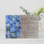 Rustic Hydrangea Bridal Shower Invitations Kaart (Staand voorkant)