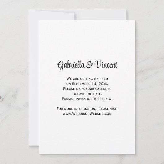 Rustic Hydrangea en Cowboy Boots sparen de Datum Save The Date (Achterkant)