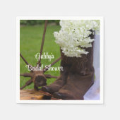 Rustic Hydrangea en Cowboy Boots Vrijgezellenfeest Servet (Voorkant)