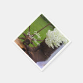 Rustic Hydrangea en Cowboy Boots Vrijgezellenfeest Servet (Hoek)