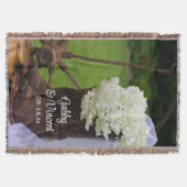 Rustic Hydrangea en Cowboy Boots Western Wedding Deken (Voorkant)