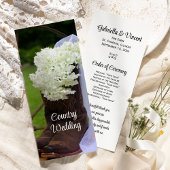 Rustic Hydrangea en Cowboy Boots Western Wedding Programmakaart