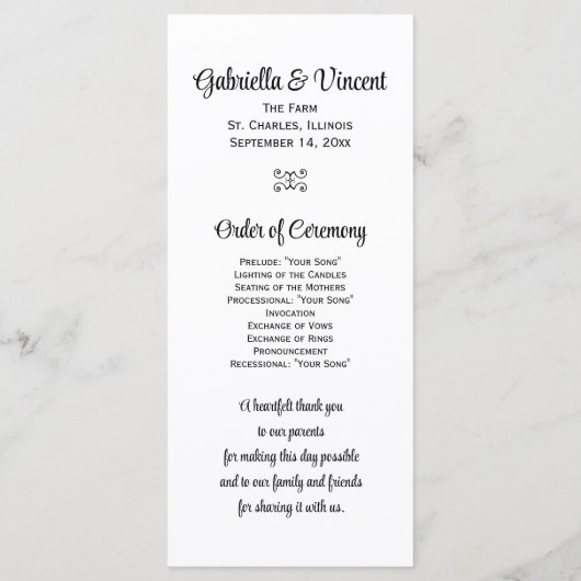 Rustic Hydrangea en Cowboy Boots Western Wedding Programmakaart (Achterkant)