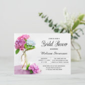 Rustic Hydrangea Flowers Vrijgezellenfeest Wedding Kaart (Staand voorkant)