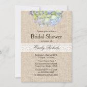 Rustic Hydrangea Lace & Burlap Vrijgezellenfeest Kaart (Voorkant)