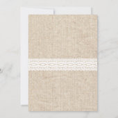 Rustic Hydrangea Lace & Burlap Vrijgezellenfeest Kaart (Achterkant)