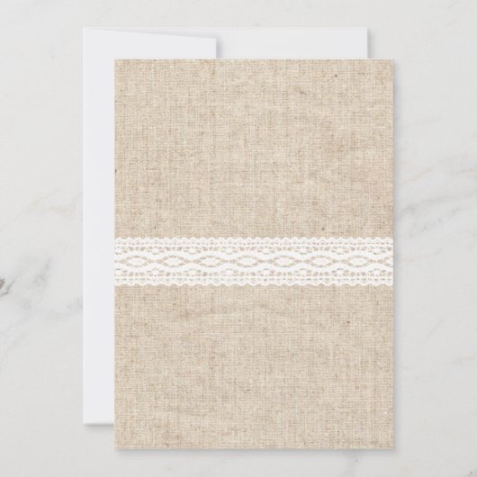 Rustic Hydrangea Lace & Burlap Vrijgezellenfeest Kaart (Achterkant)