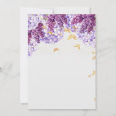 Rustic Hydrangea Lila Butterfly Girl Baby shower Kaart (Achterkant)