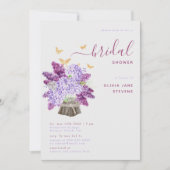 Rustic Hydrangea Lila Elegant Boho Vrijgezellenfee Kaart (Voorkant)