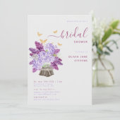 Rustic Hydrangea Lila Elegant Boho Vrijgezellenfee Kaart (Staand voorkant)
