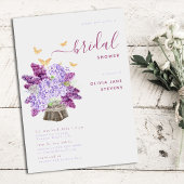 Rustic Hydrangea Lila Elegant Boho Vrijgezellenfee Kaart