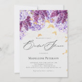 Rustic Hydrangea Lilac Butterfly Bridal Shower Kaart (Voorkant)