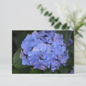 Rustic Hydrangea Paars Bedankkaart (Staand voorkant)