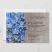 Rustic Hydrangea Wedding Invitations Kaart (Voorkant)