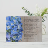 Rustic Hydrangea Wedding Invitations Kaart (Staand voorkant)
