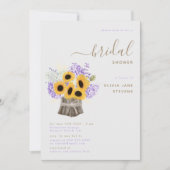 Rustic Hydrangea Zonnebloemen Elegant Vrijgezellen Kaart (Voorkant)