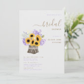 Rustic Hydrangea Zonnebloemen Elegant Vrijgezellen Kaart (Staand voorkant)