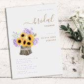 Rustic Hydrangea Zonnebloemen Elegant Vrijgezellen Kaart