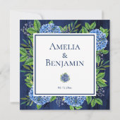 Rustic Hydrangeas Dank je voor de huwelijksfunctio Bedankkaart (Achterkant)