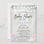 Rustic Hydrangeas Floral Elegant Baby shower Kaart (Voorkant)