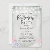 Rustic Hydrangeas Floral String Lights Retirement Kaart (Voorkant)