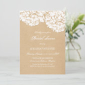 Rustic Hydrangeas Floral Vrijgezellenfeest Kaart (Staand voorkant)