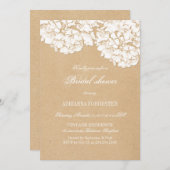 Rustic Hydrangeas Floral Vrijgezellenfeest Kaart (Voorkant / Achterkant)