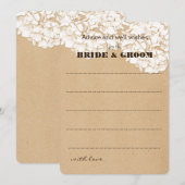 Rustic Hydrangeas Floral Wedding Advice Advieskaart (Voorkant / Achterkant)