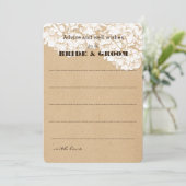 Rustic Hydrangeas Floral Wedding Advice Advieskaart (Staand voorkant)
