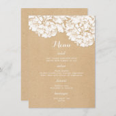 Rustic Hydrangeas Floral Wedding Menu (Voorkant / Achterkant)