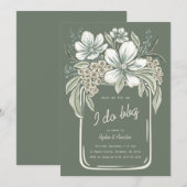 Rustic I Do BBQ Koppel Bruiloft Uitnodiging (Voorkant / Achterkant)