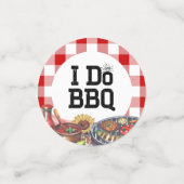 Rustic I Do BBQ Koppel Shower Feest Gingham Confetti (Kleine voorkant)