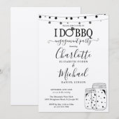 Rustic I Do BBQ Mason Jar Slingerlampjes voor verl Kaart (Voorkant / Achterkant)