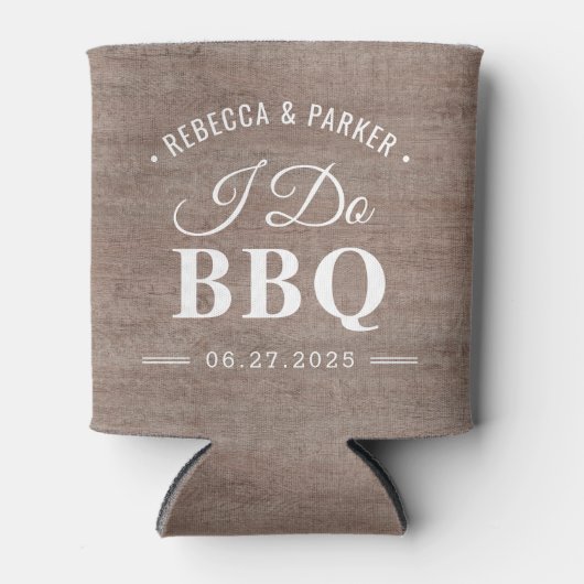 Rustic I Do BBQ Party Favors Koelbox Blikjeskoeler (Voorkant)