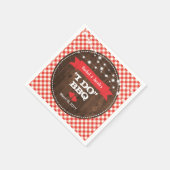 Rustic I DO BBQ Rode Verlovings- Bruiloft Feest Servet (Hoek)