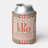 Rustic I Do BBQ Verloving Feest Koppel Bruisbad Blikjeskoeler (Blikje Voorkant)