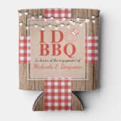 Rustic I Do BBQ Verloving Feest Koppel Bruisbad Blikjeskoeler (Voorkant)