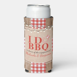 Rustic I Do BBQ Verloving Feest Koppel Bruisbad Seltzer Blikjeskoeler